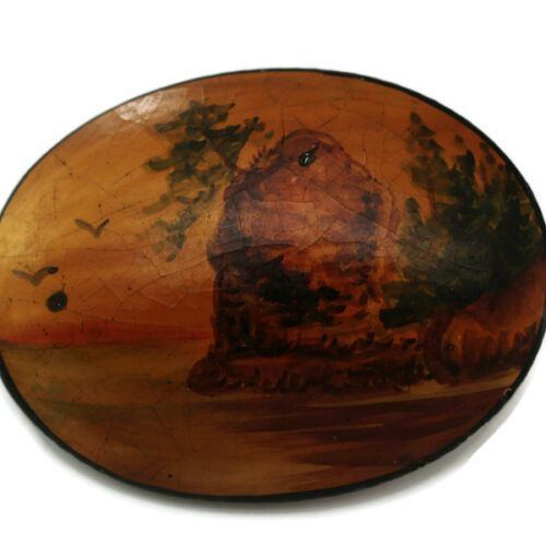 Vintage Siwash Rock Handmade Brooch