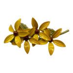 Large enamel Weiss flower brooch