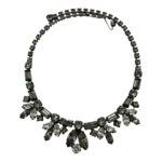 Vintage Gunmetal Rhinestone Necklace