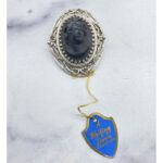 Whiting and Davis high relief cameo pin