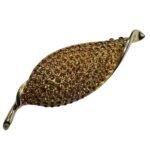 Stylized Weiss Brooch with Pave-Set Rhinestones