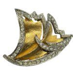 Vintage 1960s Stylized Streamer Brooch