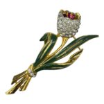 Coro Flower Trembler brooch