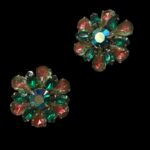 Judy Lee style watermelon rhinestone earrings.