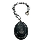 Victorian Revival Mourning Cameo Pendant