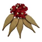 Miriam Haskell leather pin front.