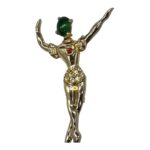 Terrific Coro ballet dancer figural pin brooch.
