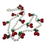 Vintage hard resin cherry necklace.