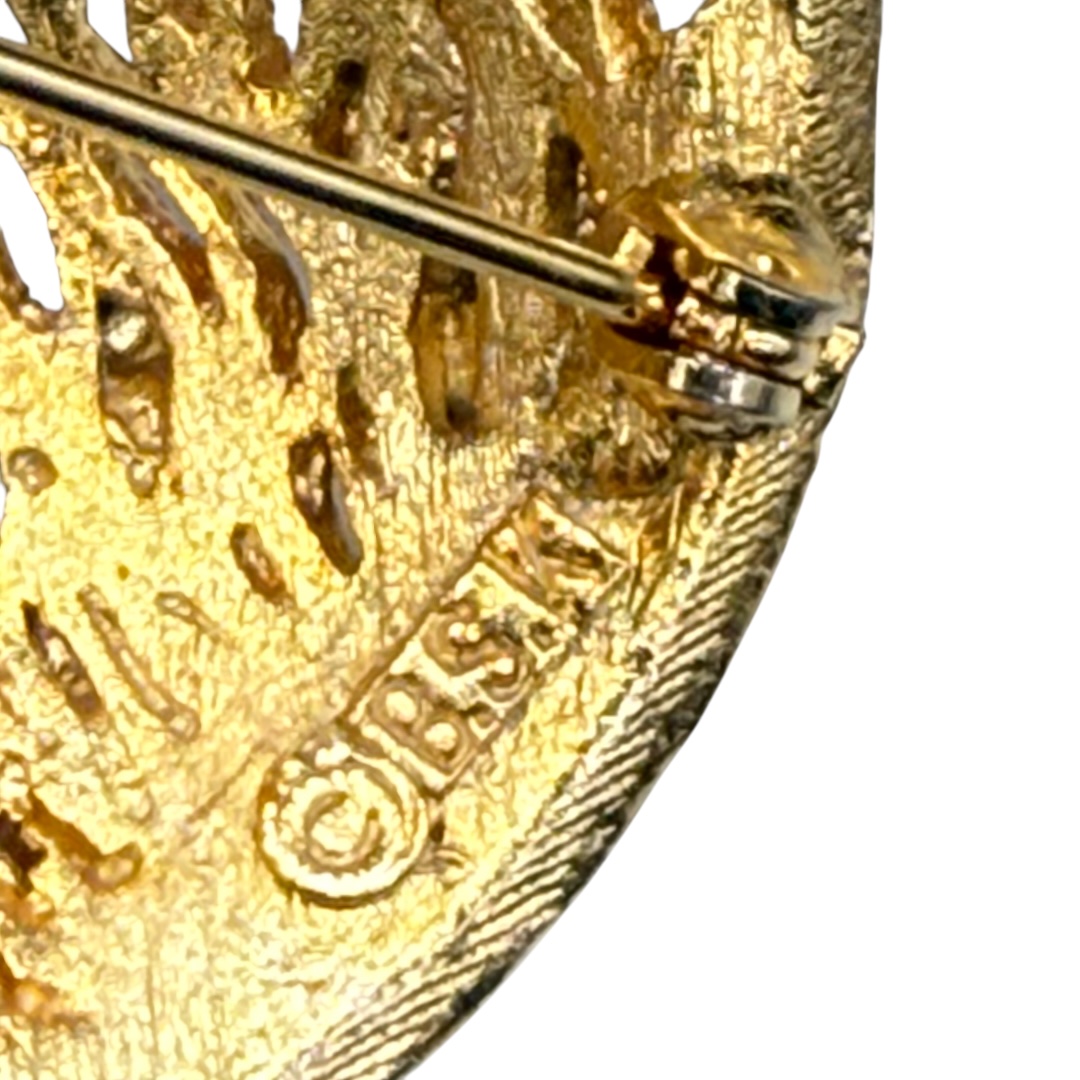 B.S.K. faux pearl brooch mark.