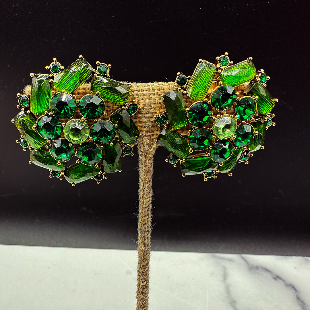 Monet 2000s rhinestone earrings.