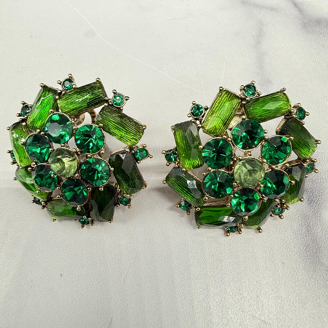 Monet 2000s rhinestone earrings.