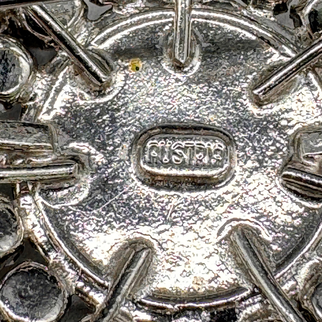 Gorgeous Austrian Purple and Pink Rhinestone Brooch