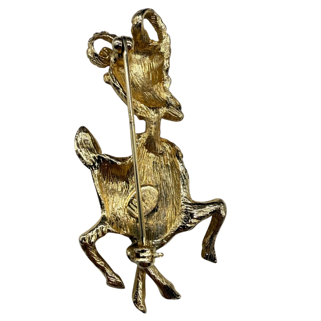 Hobe Aries ram figural pin.