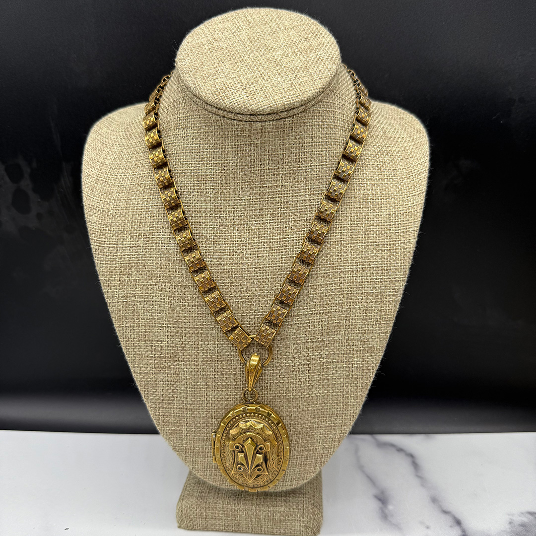 Victorian book chain locket.