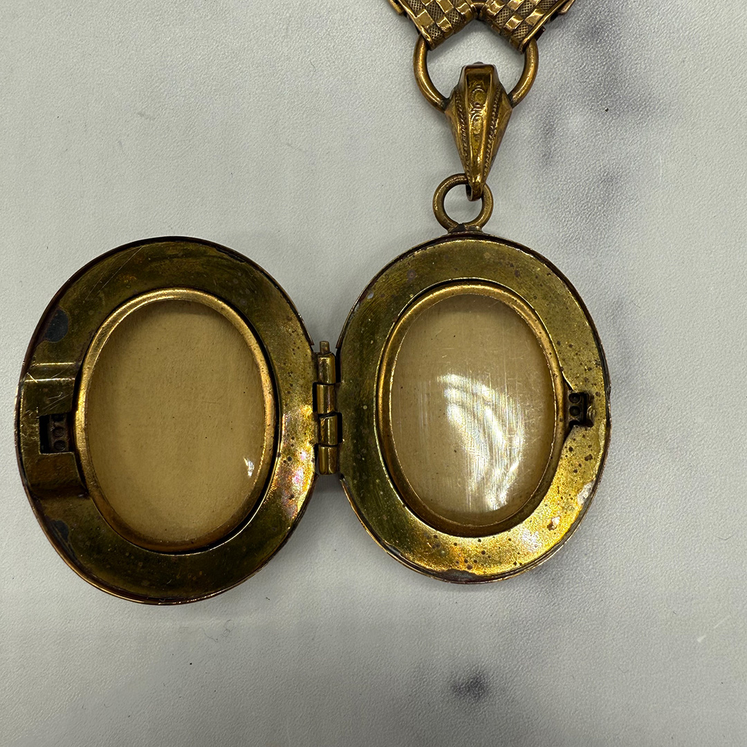 Victorian book chain locket.