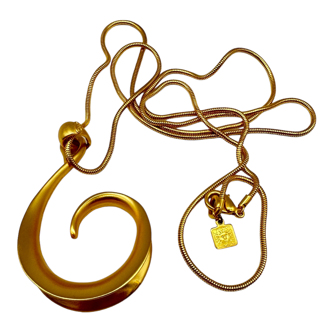 Vintage Anne Klein curlicue pendant necklace.