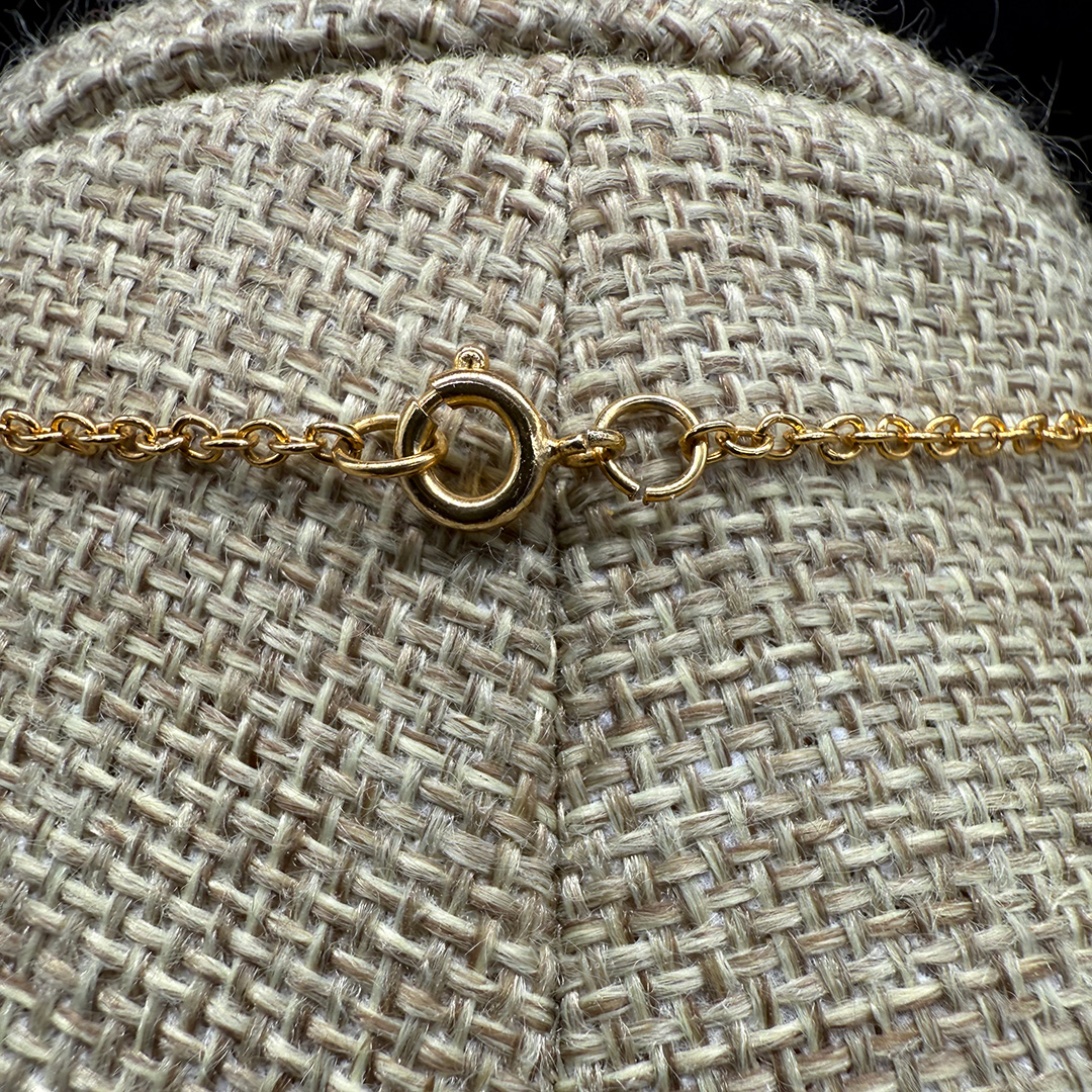 Rose pendant necklace clasp.