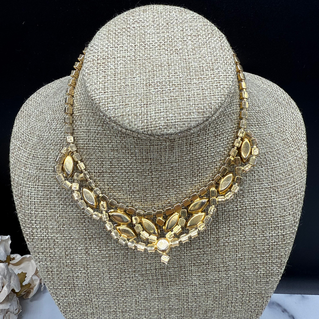 1950s Amethyst-Color Aurora Borealis Rhinestone Necklace Set