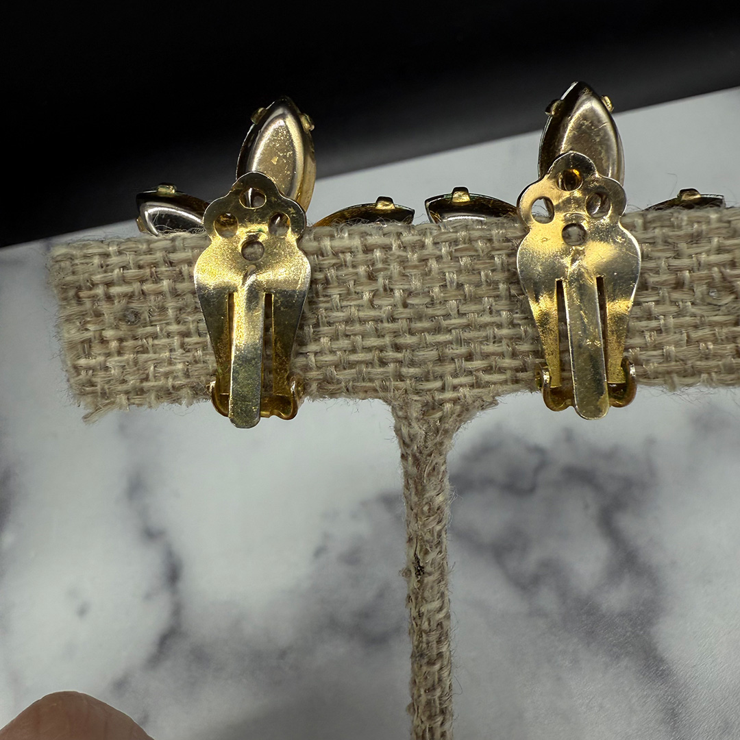 1950s Amethyst-Color Aurora Borealis Rhinestone Necklace Set