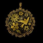 Beautiful gold Damascene pendant.