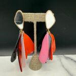 Vintage Biomorphic-shaped Resin Drop Earrings