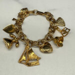 Fabulous Coro-style 1950s charm bracelet.