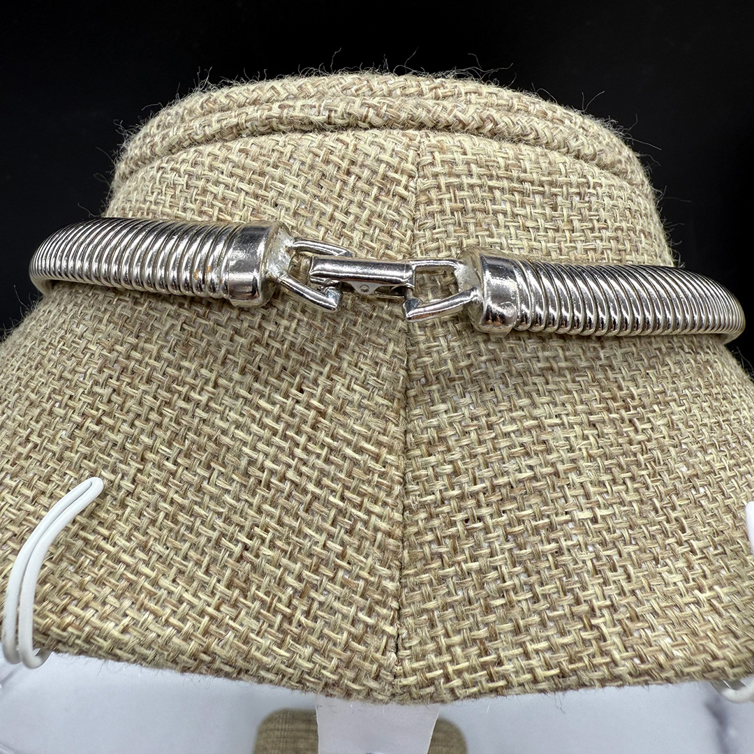 Huge Lucite cabochon necklace back view.