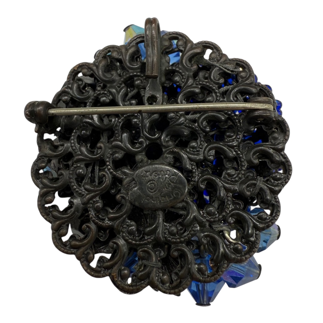 Original by Robert Woven Crystal and Bead Pin